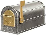 Salsbury Industries 4855E-PWG Eagle Rural Mailbox, Pewter/Gold Eagle [並行輸入品]