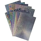 高輝度ホログラムシート シールタイプ 粘着層付き きらきらシール 01:プレーン