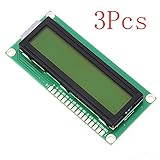 ランフィー Arduino用3Pcs 1602文字LCDディスプレイモジュール黄色のバックライト
