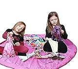 Gye Town Mapおもちゃバッグストレージオーガナイザーバッグand Play Mat 60インチSandy Beach Rug (ピンク)