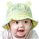 Ruideng かわいい赤ちゃんの夏の太陽の帽子キャップ屋外ビーチキャップ帽子 (イエロー)