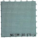 水廻りフロアー サワーチェッカー MZSW-30 16枚セット 色 グリーン サイズ 厚13mm×タテ300mm×ヨコ300mm／枚 16枚セット寸法（1200mm×1200mm） 【日本製】 【防炎