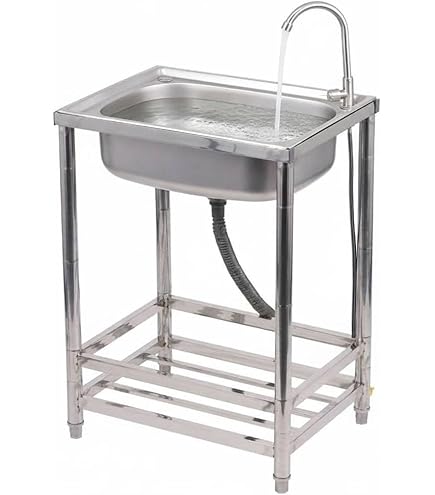 流し台　ステンレスシンク　屋外用　ガーデンシンク　使いやすい　蛇口付き 楽天市場】流し台 幅79.5×奥行45×高さ80cm 蛇口付き ステンレス