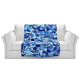 ブランケットウルトラソフトFuzzy 4サイズ！DIANOCHEデザインからby Julia Di Sano Blossoms UnchainedブルーターコイズホームDecor Unique Des