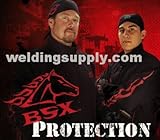 BLACK STALLION Hybrid 9 oz. FR and Cowhide Welding Coat - 30" Royal Blue/Brown - XXL [並行輸入品]