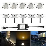 ガーデンライト FVTLED 埋め込み式ライト スポットライト 地中埋込型ライト 12V 0.6W IP67防水 LED 照明 省電力 ガーデニング/庭/花壇/坪/公園に最適 CE RoHS認証 (1