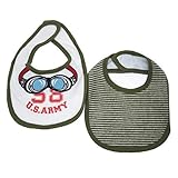 お買い得!![ベビービブ]スタイ2枚セット/ゴーグル カーキー かわいい 18×13cm 赤ちゃん雑貨 グッズ 通販