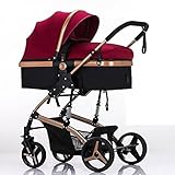 赤ちゃん車、ハイプロファイルのベビーカー、ショックベビーカー、ベビーベビーカー、4ラウンドの子供のトロリーを乗ることができます ( 色 : 赤 )