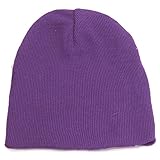 ハッピーハット キッズ 帽子 ニット帽 無地 カラフルニットワッチ パープルS kids-088-13-S