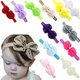 ベビーガールズヘッドバンド、canserin 12個幼児用シフォンElastic Hairbands