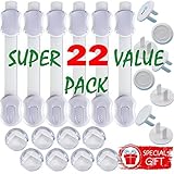 SmartMe Baby Safety Locks - Child Proofing Cabinets, Drawers, Fridge | Strong Adhesive & Adjustable 