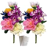 造花 はなこ 【 お供え 造花 】 仏壇用 仏花 仏壇 仏壇花 お墓 墓用 墓花 ２束組 Ver.mm (208-wlw)