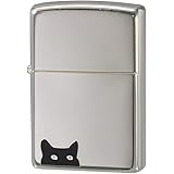 ZIPPO ジッポーライター オイル ライター キャットアイ 銀メッキ鏡面仕上げ 猫 CAT ネコ シルバー