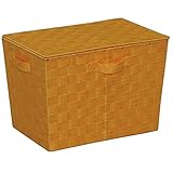 共栄 KYOEI カラーバスケット フタ付 深型 幅38×奥行26×高さ26cm カラーボックス 手荷物置き 収納ボックス インナーボックス オレンジ