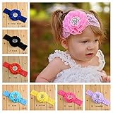 Fusicase 10pcs /ロット赤ちゃんのヘッドバンド女の子のレースバラダイヤモンド幼児ストレッチヘアバンド頭飾りヘッド着用