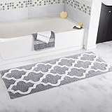 Lavish Home Trellisバスルームマット 24" x 60" メタリック 67-0029-S