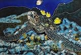 Sea Turtle Reef装飾セラミック壁アートタイル8 x 12