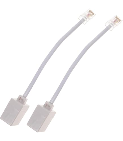 Amazon | モジュラケーブル 二個セット 電話コードデタングラー RJ9