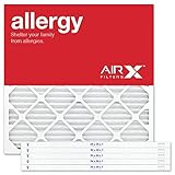 AirXフィルタアレルギー24 x 24 x 1エアフィルタMERV 11 AC炉プリーツエアフィルタ交換用ボックスの6、Made in the USA