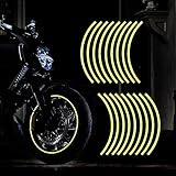 TOMALL 18pcs 16-19インチホイール反射リムステッカーデカールオートバイホイールカーサイクリング自転車自転車夜反射安全装飾テープ車用ユニバーサル反射ステッカー（緑）