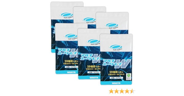 Amazon マルチユーグレナw 60粒パウチ 6袋セット ミドリムシ みどりむし サプリメント ワキタ ミドリムシ