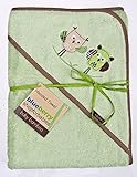 Large Huge Hooded Bamboo Towel 100cm x 100cm (39in x 39in) (Green) by Blueberry Shop for Babies