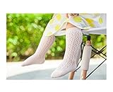 (リトルシング) Little Thing　可愛い　ベビー 女の子 夏用　薄い　ハイソックス　2足セット　通気　子供用　子供肌に優しい　0-3歳　全5色 (M(1-3歳）, ピンク)