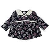 《秋冬春対応》(日本製) Pample Mousse(パンプルムース) スムース花柄オーバーブラウス 90cm/NB NO.DP-73213