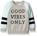 Rosie Pope Baby Boys' Good Vibes Only Sweatshirt Heather Gray 0-3 Months [並行輸入品]