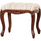 クロシオ マルシェ スツール ブラウン 幅50cm奥行38cm高さ46cm 完成品 ヨーロピアン調