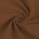 綿 麻 コットン リネン の 布 DIY 手芸用 綿 麻 生地 無地 単色 【長さ 1m 2m 3m 4m 幅155㎝】 (1ｍ,ブラウン)