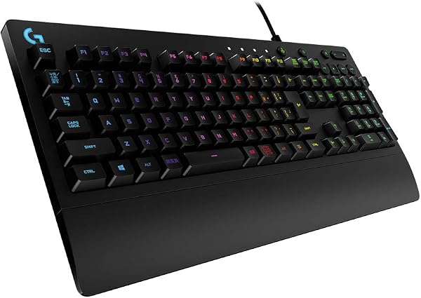 Logicool G G213r Gaming Keyboard, Wired, Palm Rest, Japanese Layout, Unique Mech-Dome Switches, Silent, LIGHTSYNC RGB, Authentic Japanese Product, Recommended Peripheral for Final Fantasy XIV - 1