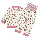 アスナロ（パジャマ・ルームウェア） 長袖パジャマ ベビー 女の子 子供 ねこ 猫 腹巻付き 部屋着 総柄95 ピンク