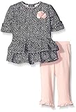 Petit Lem Baby Girls' 2 Piece Set Dress and Legging-Bow B Bow 3 Months [並行輸入品]