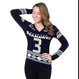 NFLチームレディースGlitter Vネックセーター – Pick Your Favorite Player 。