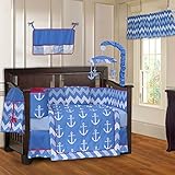 BabyFad Anchor Chevron Zig Zag 10 Piece Baby Crib Bedding Set by BabyFad