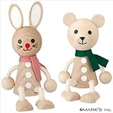 マークス 【2013Xmas（クリスマス）】ウッド トイ・クマ＆ウサギセット/ミーヴァ