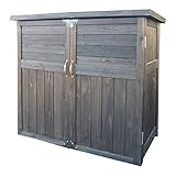 Liebe【リーベ】 物置 木製 ダークブラウン 『ロイド』 間口900×奥行450×高さ900mm（約22.5kg）