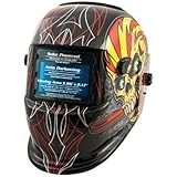Titan Tools 41283 Auto Darkening Welding Helmet - Skull and Pipewrenchタイタンツール41283オートダークニング溶接ヘルメット -