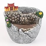 OUNONA 植物ポット　レジンブッダ　モンクガーデンポット　創造的な花のポット　サボテン 多肉植物ポット ホームデコレーションのDIYポット