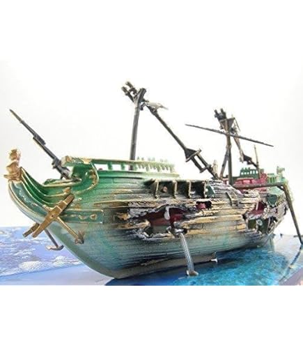Amazon.co.jp: SLOCME 水槽タイタニック号難破船の装飾 - 樹脂素材の船