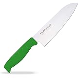 藤寅工業 藤次郎作 Tojiro Color モリブデンバナジウム鋼 三徳庖丁 170mm グリーン F-242G