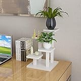gannbarou　木製ボード フラワースタンド ミニサイズ ガーデニング/フラワー/園芸 ラック/棚 鉢植え スタンド 盆栽棚 軽量/頑丈 オフィス/室内 (ホワイト)