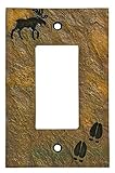 Big Sky Carvers 30170444 Moose and Tracks Decorative Switch Plate [並行輸入品]