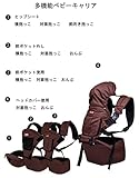 Happylifehere 抱っこひも ベビーキャリア 赤ちゃん ベビー 新生児 多機能 0-36ヶ月 ウエストキャリア ヒップシート オールシーズン メッシュ 綿 通気 ヘッドカバー 疲れにくい コ