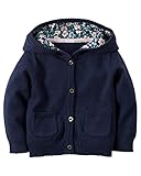 カーターズ Carter's ニット カーディガン 前開き ボタン フード付き 長袖 綿100% Hooded Cardigan NB (50-55cm)