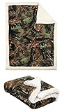 ベビー男の子Highland Camoホワイトソフトシェルパフリース赤ちゃん毛布