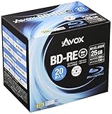 AVOX ブルーレイディスク BD-RE 繰り返し録画用 25G 1-2倍速 20枚 パック BE130RAPW20A