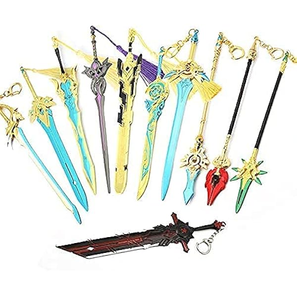 Amazon 原神project キーホルダー 天空の刃 星5武器 イメージ アニメ 萌えグッズ 長柄武器 長柄 槍 両手剣 片手剣 和璞鳶 大人 子供用 単品 原神 グッズ 周辺 北斗 重雲 レザー 狼の末路 人気 軽量 キーチェーン コスプレ道具 武器風 デコレーション オシャレ バッグ