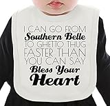 I Can Go From Southern Belle To Ghetto Thug Funny Slogan ネクタイを有する有機ビブ Medium